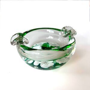 Vintage St. Clair Handblown Art Glass Ashtray